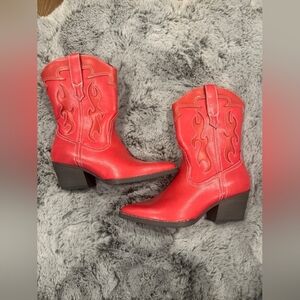 Red cowboy boots